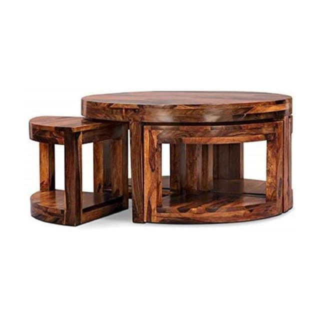 Round 1 + 4 Solid Wood Centre Table Round 1 + 4 Solid Wood Centre Table